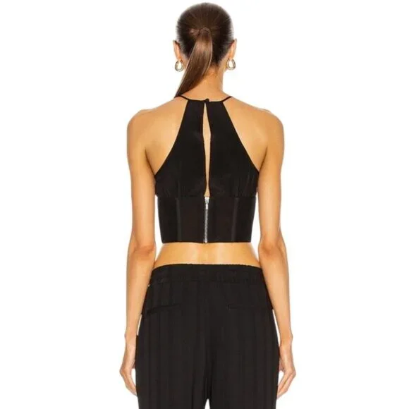 AUTEUR Aria Powernet Corset Top in Black